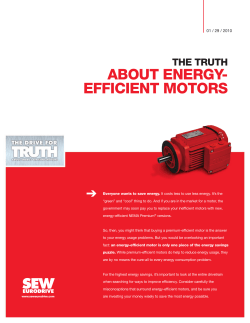 The Truth About Energy-Efficient Motors