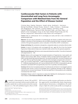 Cardiovascular Risk Factors in Patients with Uncontrolled and Long