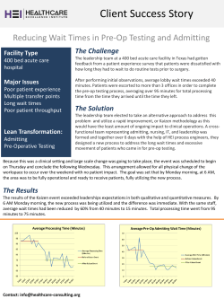 Process Change Reduces Wait Times by 60% for Texas Hospital