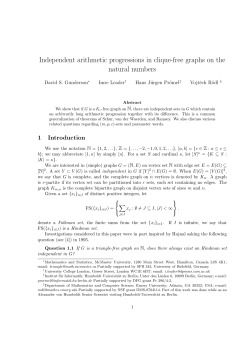 Independent arithmetic progressions in clique