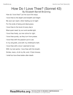 How Do I Love Thee Sonnet 43 Poem Questions - Tri