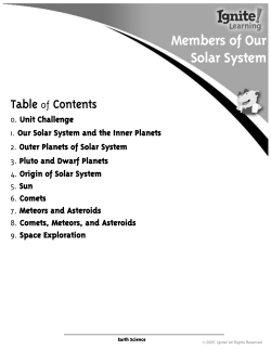 Members of Our Solar System