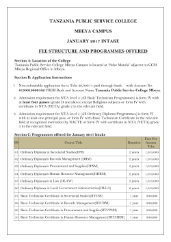 FEE STRUCTURE and COURSE OFFERED