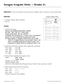 Conquer Irregular Verbs &mdash; Grades 3+
