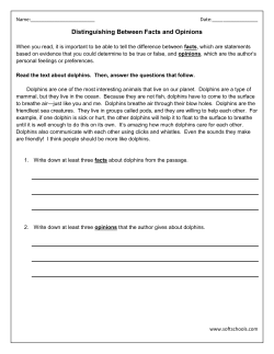 Distinguishing Between Facts and Opinions