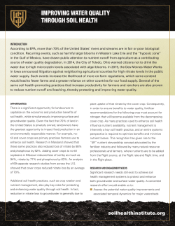 improving water quality through soil health