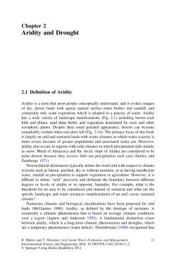 Aridity and Drought