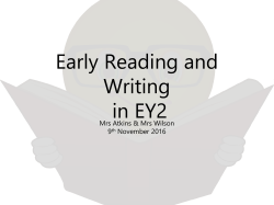 EY2 Reading and Writing Workshop Presentation