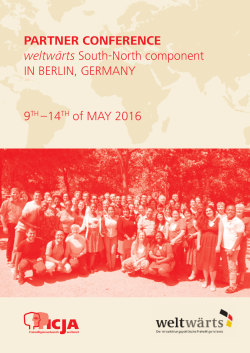 PARTNER CONFERENCE weltw&auml;rts South