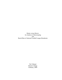 Brains versus Brawn: An Analysis of Stereotyping