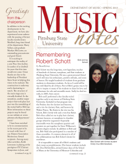 Remembering Robert Schott - Pittsburg State University