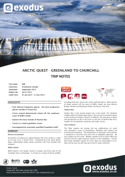 arctic quest - greenland to churchill trip notes