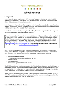 School Records - Gloucestershire County Council