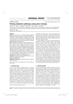 Finding metabolic pathways using atom tracking