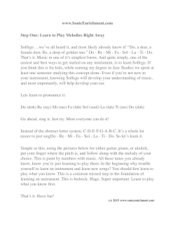 Learning Solfege SonicEnrichment.com