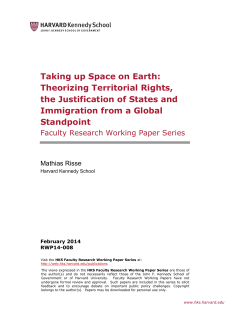 Taking up Space on Earth: Theorizing Territorial Rights, the