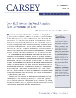 Low-Skill Workers in Rural America Face Permanent Job