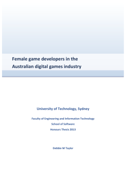 Female game developers in the Australian digital
