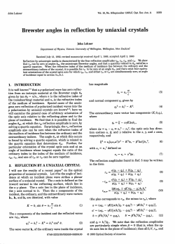 Brewster angles in reflection by uniaxial crystals
