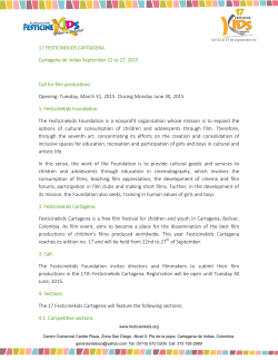 17 FESTICINEKIDS CARTAGENA Cartagena de Indias September