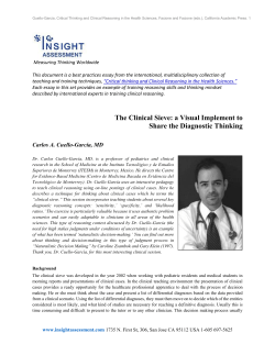 The Clinical Sieve: a Visual Implement to Share the Diagnostic