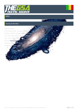 Issuing Authorities Mali Embassy 876 Pretorius Str