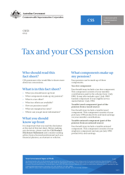 Tax and your CSS pension