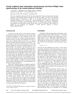Cavity ringdown laser absorption spectroscopy and time-of