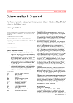 Diabetes mellitus in Greenland