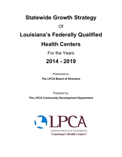 2014 - 2019 Statewid.. - Louisiana Primary Care Association