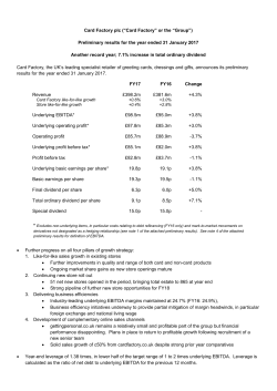 Final Results - Card Factory