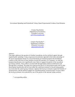 Government Spending and Pocketbook Voting