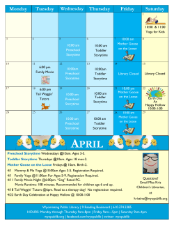 Monday Tuesday Wednesday Thursday Friday Saturday