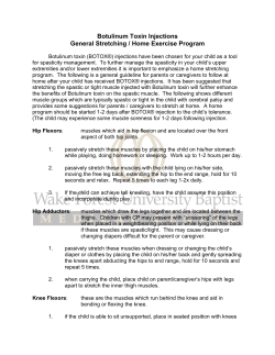 Botulinum Toxin Injections General Stretching / Home Exercise