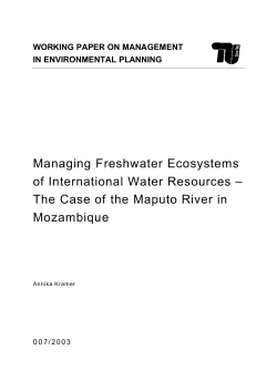 Managing Freshwater Ecosystems of International Water