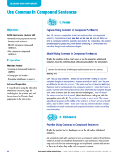Use Commas in Compound Sentences