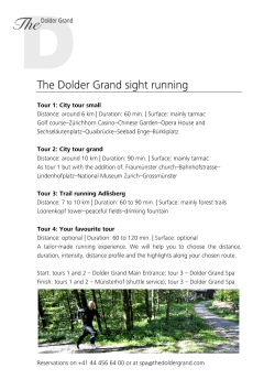 Sightrunning tours