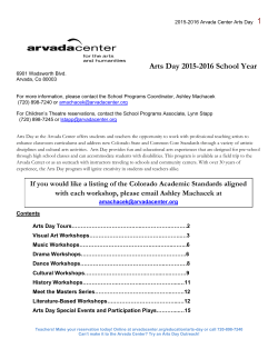 2015-16 Arts Day Workshops