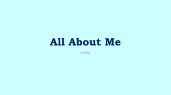 All About Me - Wrentham Public Schools