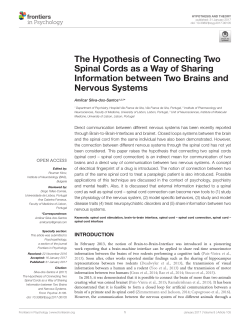 The Hypothesis of Connecting Two Spinal Cords as a Way of