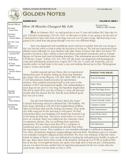 Golden Notes - NORCAL Golden Retriever Club