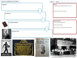 Eugenics Evolution Fundamentalism Scopes Trial