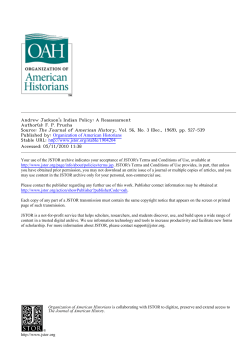 Andrew Jackson`s Indian Policy: A Reassessment