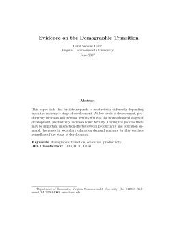 Evidence on the Demographic Transition