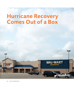 hurricane recovery Comes out of a box