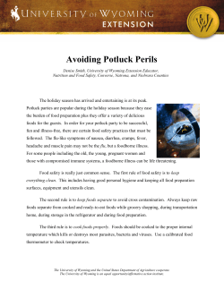 Potluck Perils - University of Wyoming