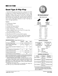 MC14175B - Quad Type D Flip-Flop