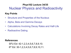 Nuclear Physics and Radioactivity