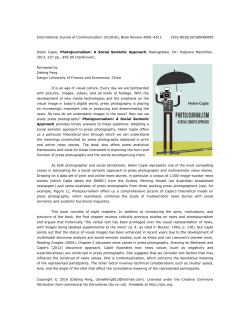 Helen Caple, Photojournalism: A Social Semiotic Approach