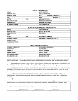 New Patient Form
